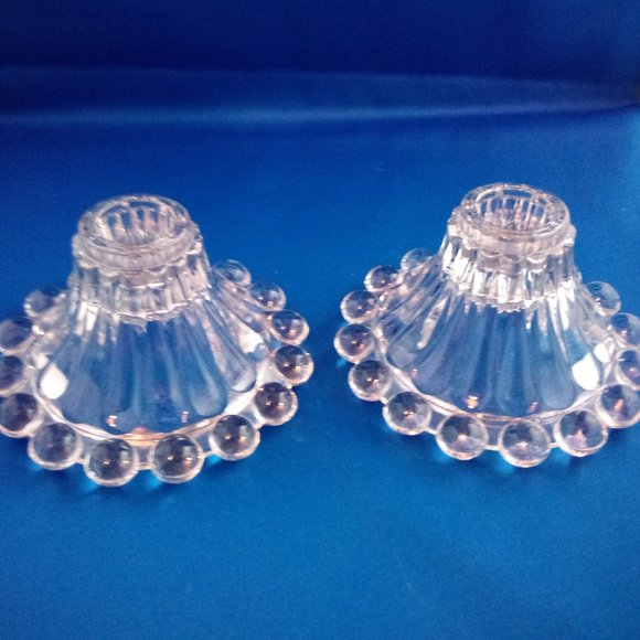 original vintage Accents Vintage Depression Glass Candle Holders